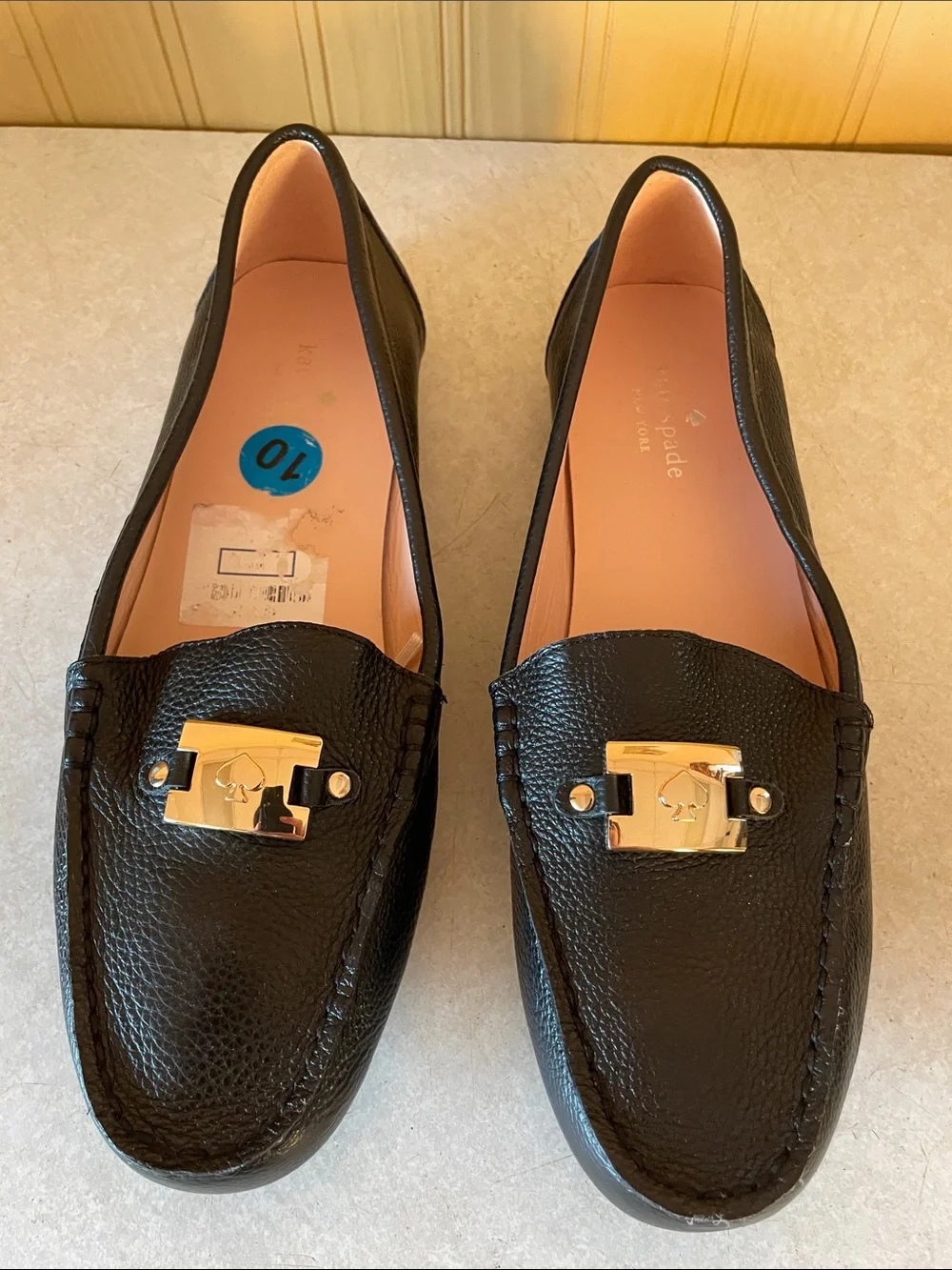 KATE SPADE Carmen Black Leather Loafers Sz. 10